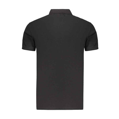 Black Cotton Mens Polo