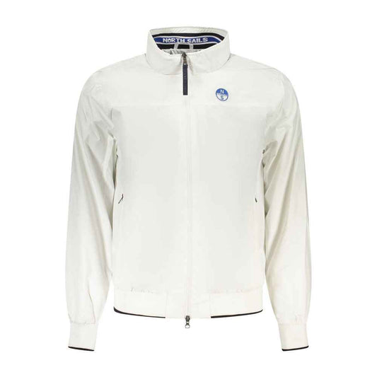 White Polyester Men's Jacket