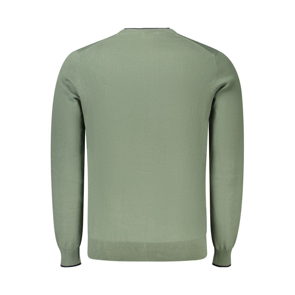 Green Cotton Men's Sweater
