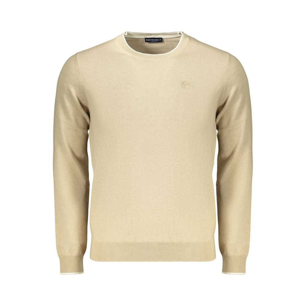 Beige Cotton Men's Pullover