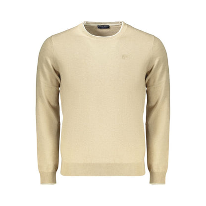 Beige Cotton Men's Pullover