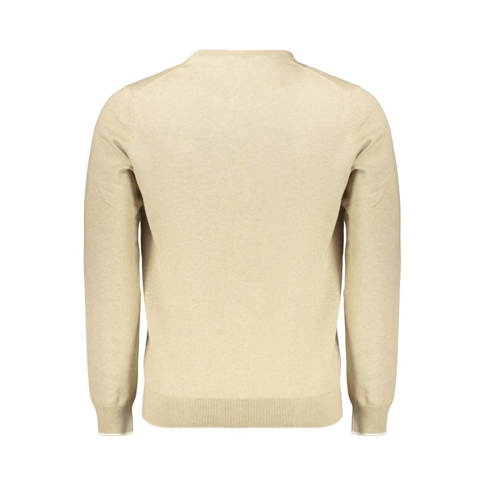 Beige Cotton Men's Pullover