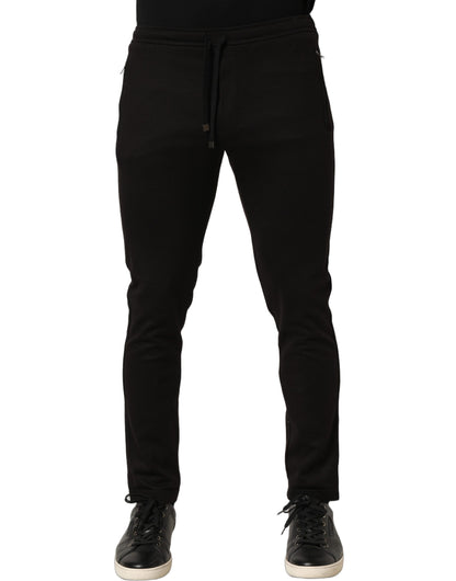 Black Wool Jogger Men Sweatpants Trouser Pants