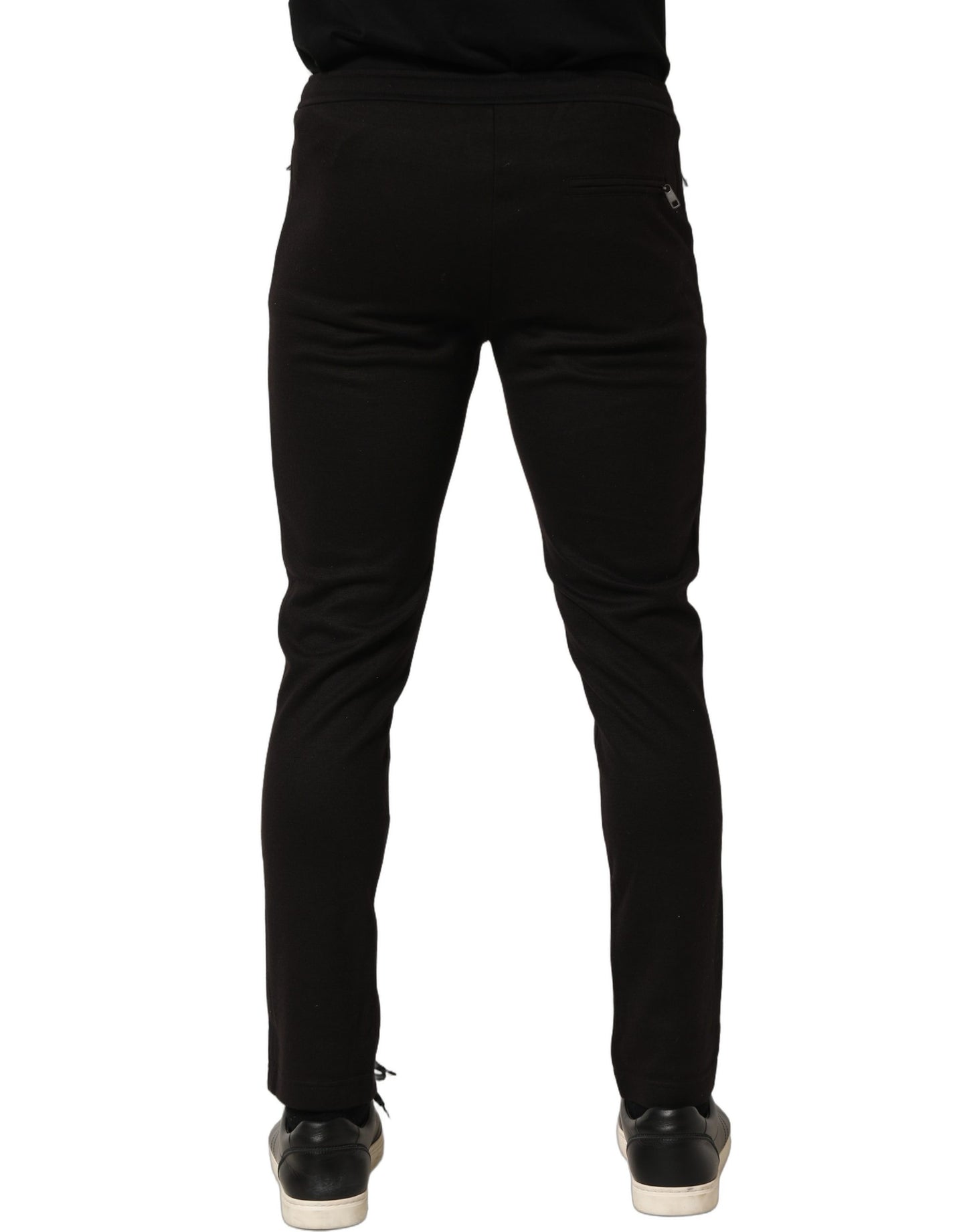 Black Wool Jogger Men Sweatpants Trouser Pants