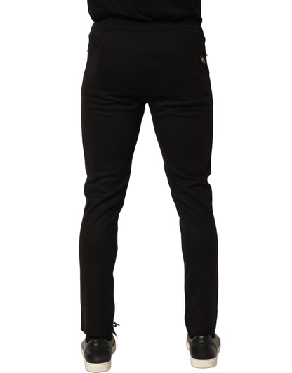 Black Wool Jogger Men Sweatpants Trouser Pants