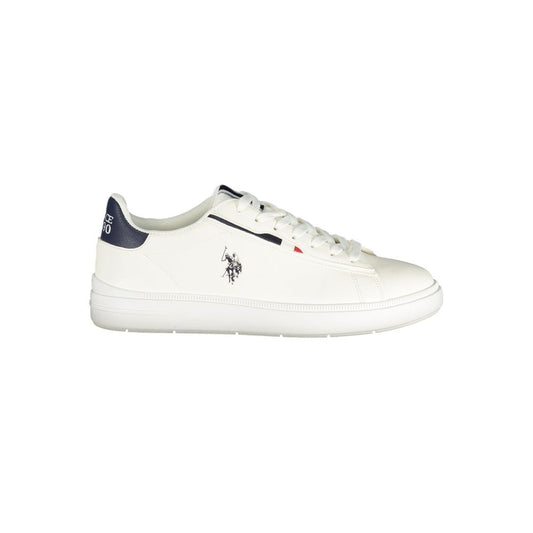 White Polyurethane Men's Sneaker