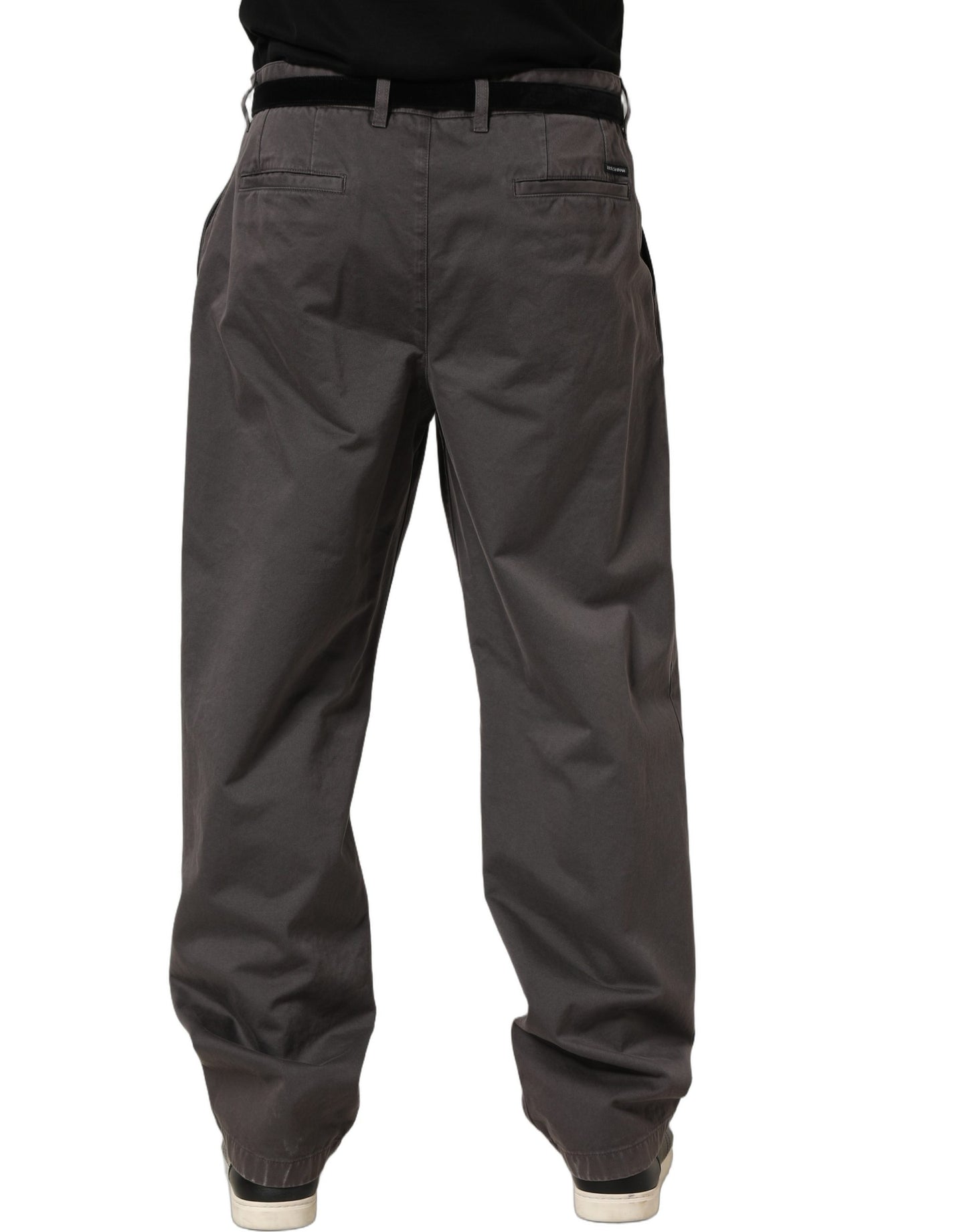 Dark Gray MidWaist Straight Men Trouser Pants