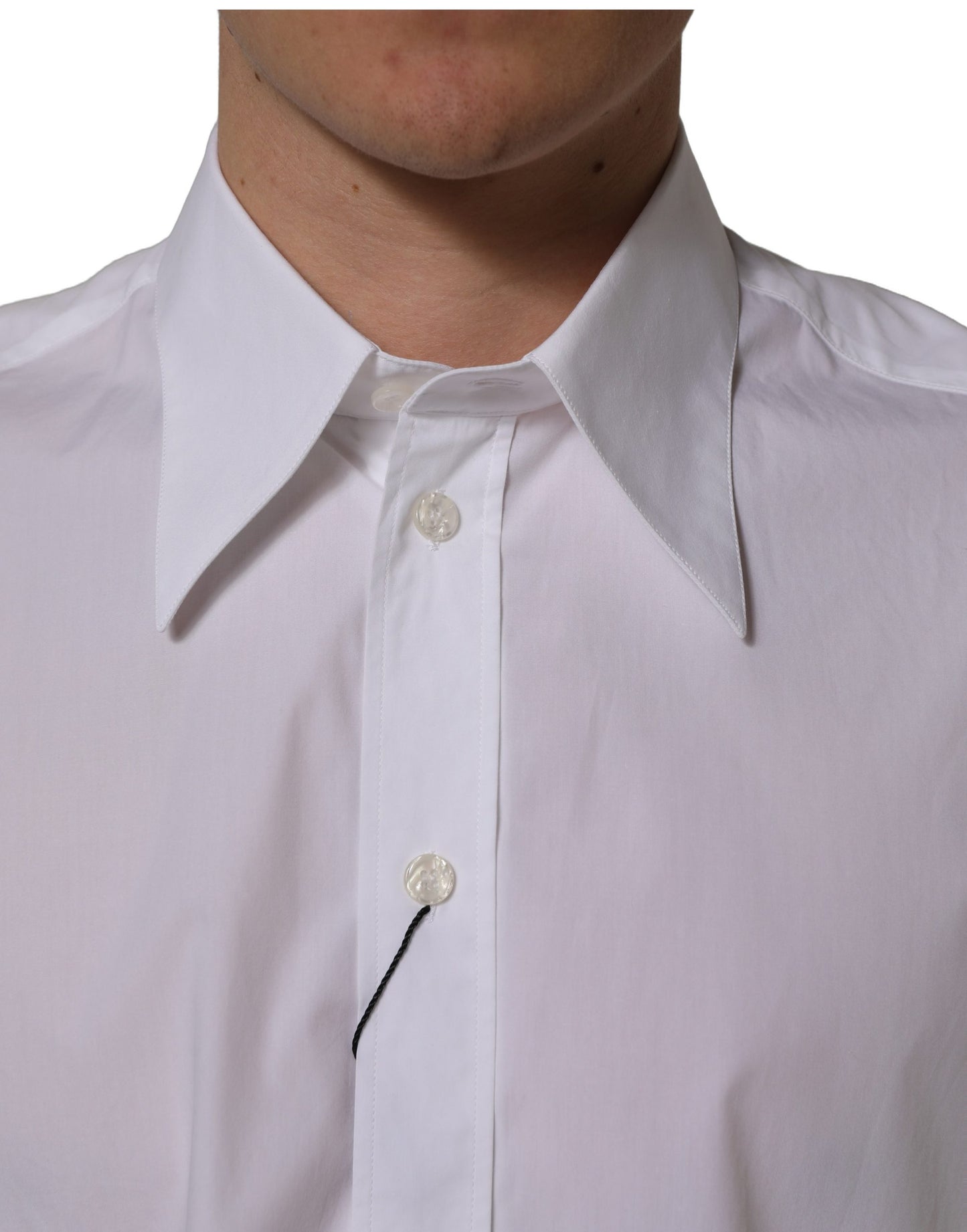 White Cotton Sleeveless Formal Dress Shirt
