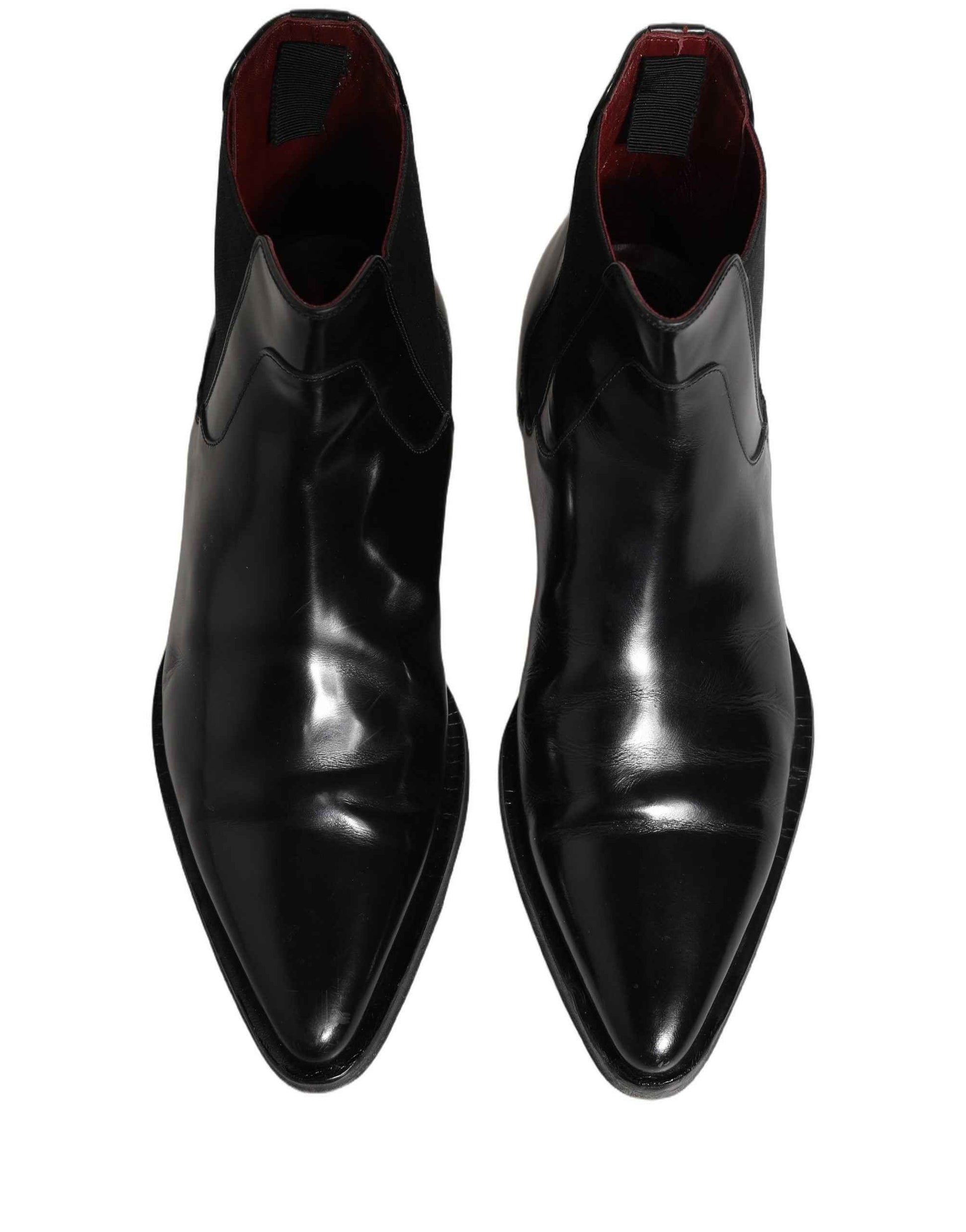Black Chelsea Slip On Men Ankle Boots Shoes