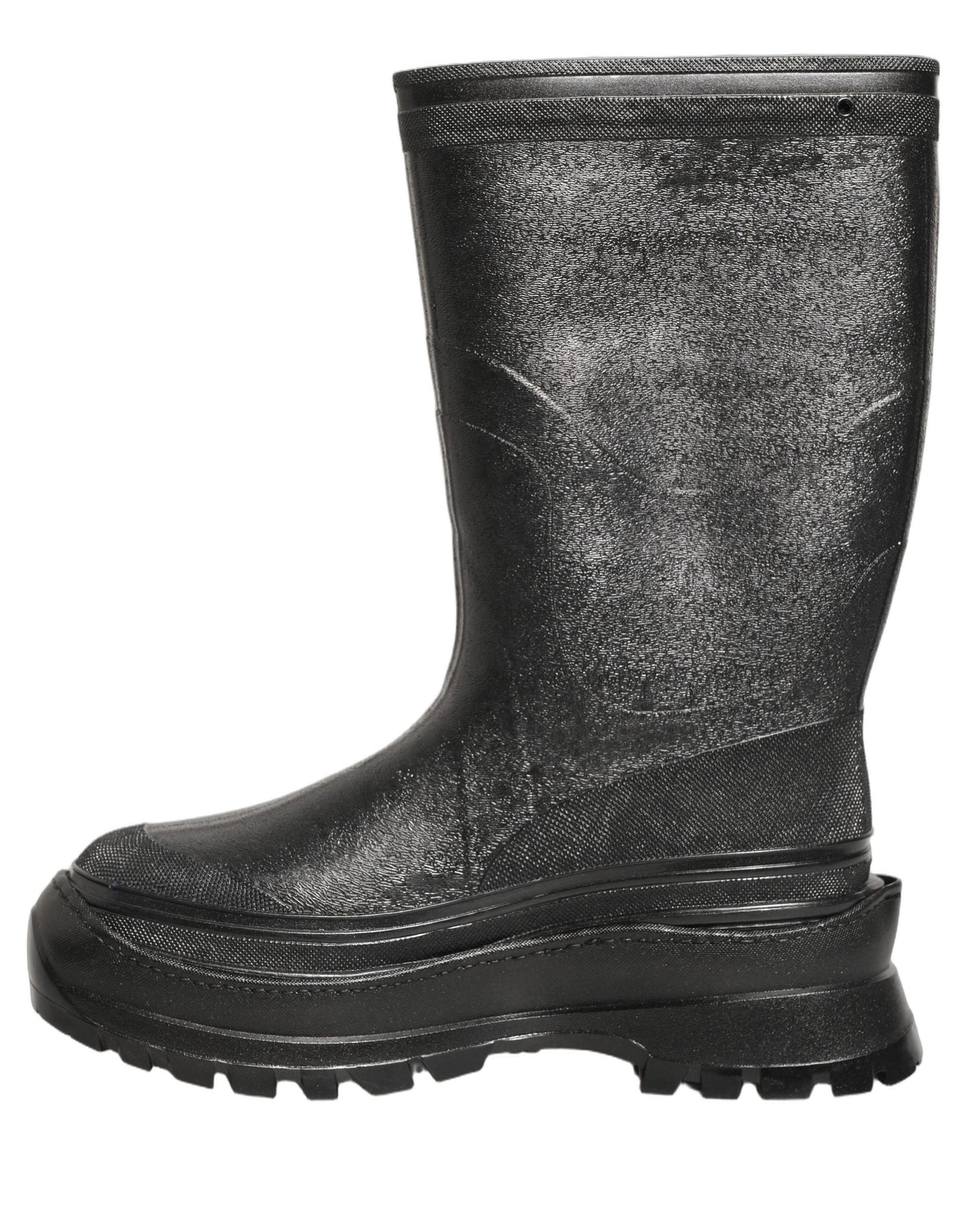 Black PVC Pull On Rain Boots Men Shoes