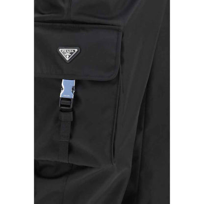 Black Polyamide Cargo Pants