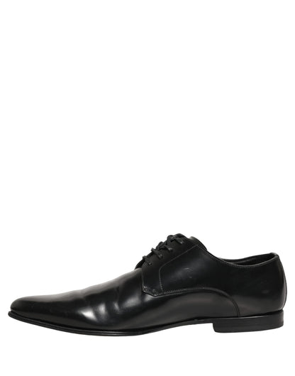 Black Leather Derby Dress Men Formal Shoes