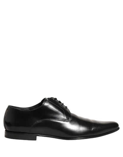 Black Leather Derby Dress Men Formal Shoes
