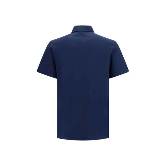 Blue Cotton Polo Shirt