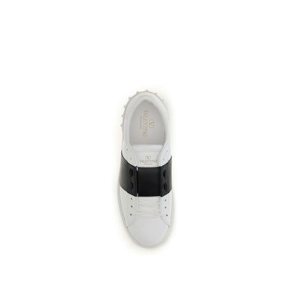 White Calf Leather Bos Taurus Low Top Sneakers