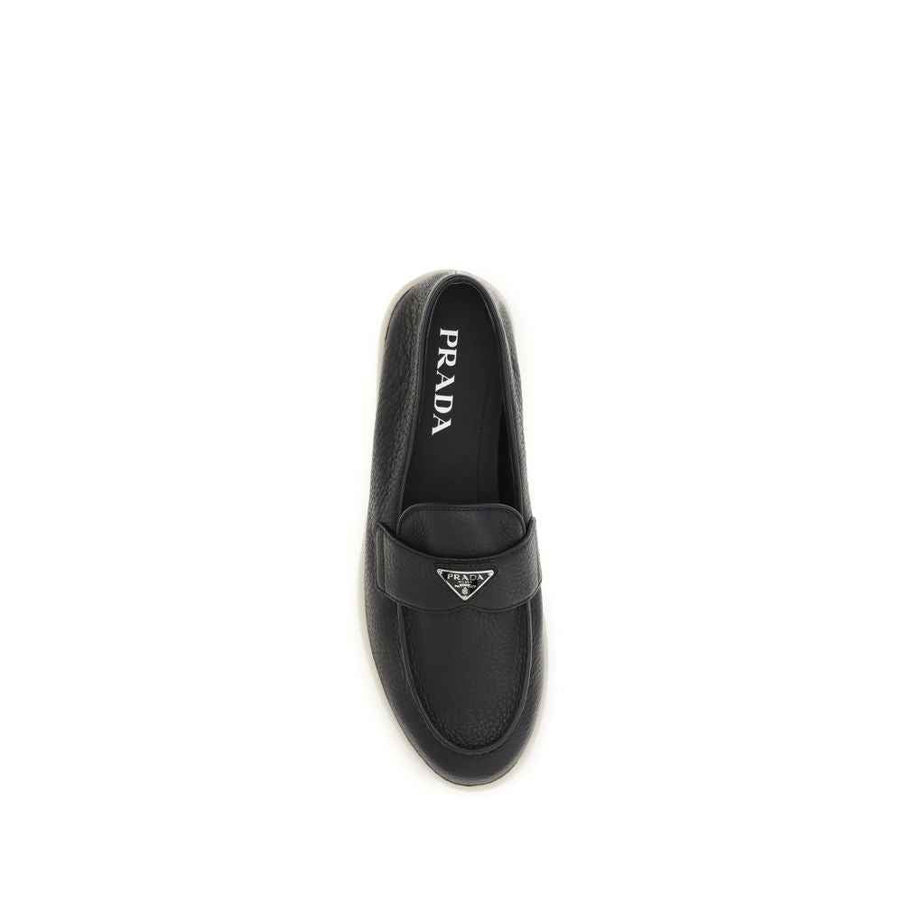 Black Calf Leather Bos Taurus Slip-On Loafers