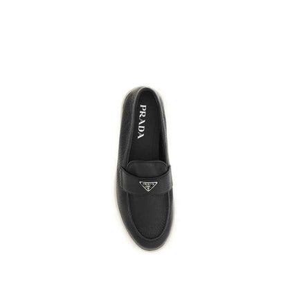 Black Calf Leather Bos Taurus Slip-On Loafers