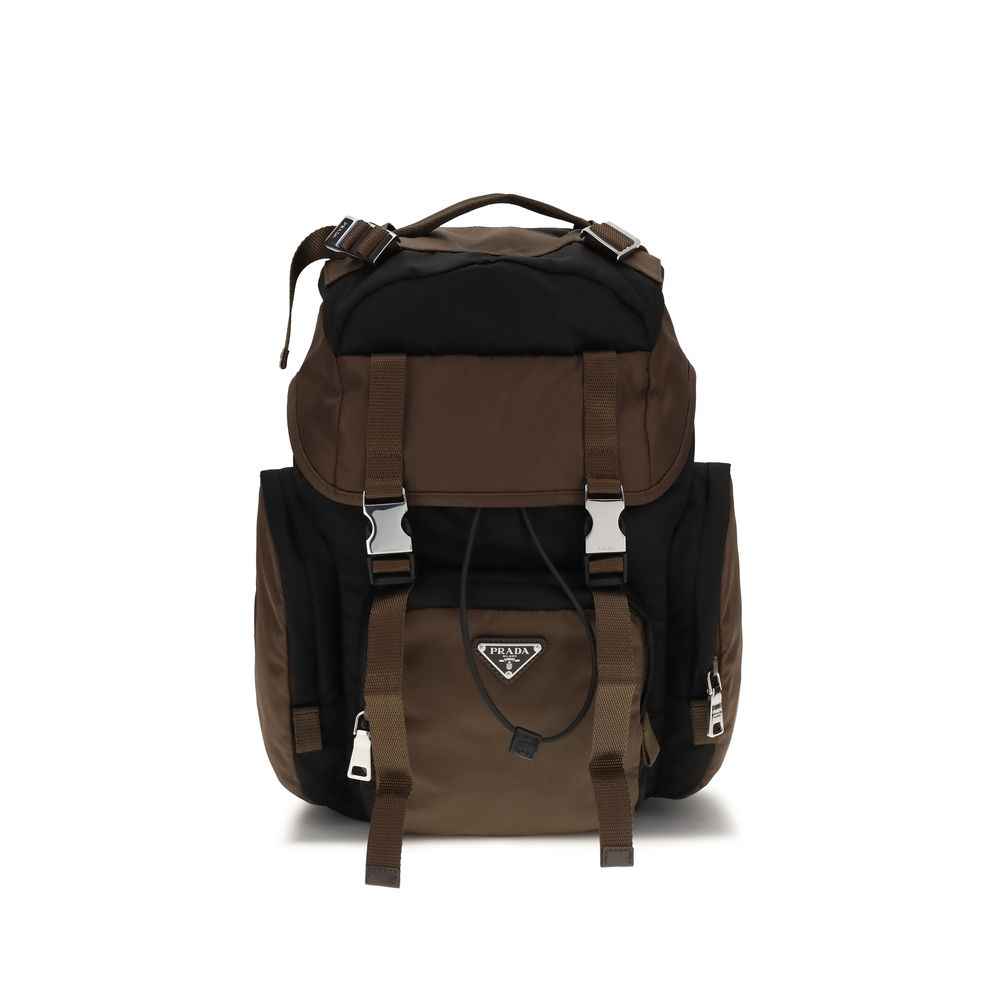 Brown Recycled Polyamide Backpack
