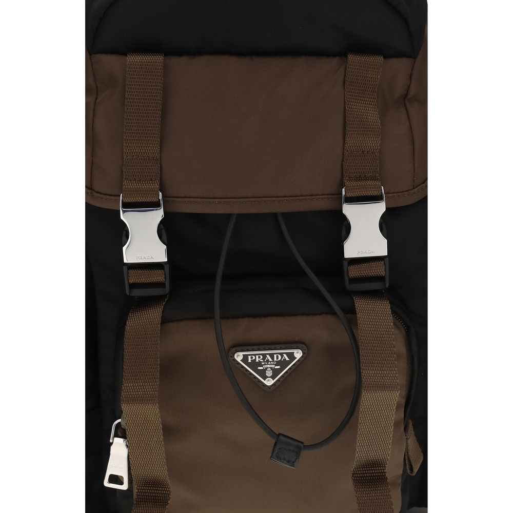 Brown Recycled Polyamide Backpack