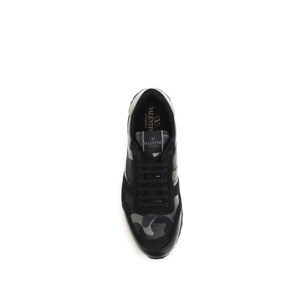 Black Polyamide Athletic Sneakers
