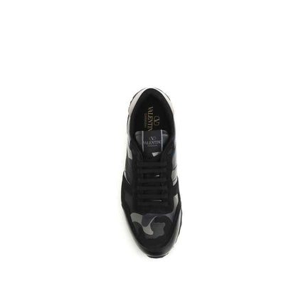 Black Polyamide Athletic Sneakers