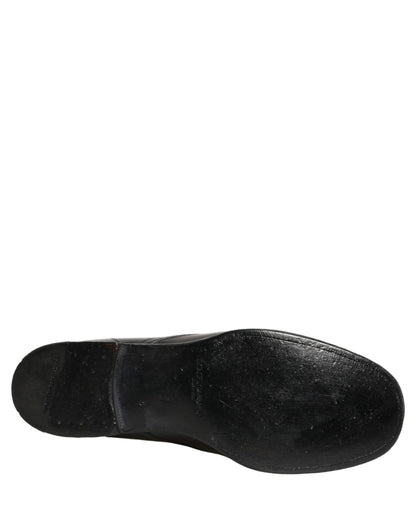 Black Leather Derby Dress Men Formal Shoes