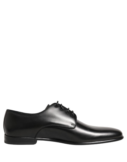 Black Leather Men Derby Dress Formal Shoes