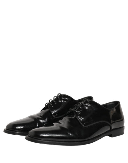 Black Leather Men Derby Dress Formal Shoes