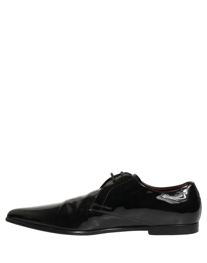 Black Leather Men Derby Dress Formal Shoes