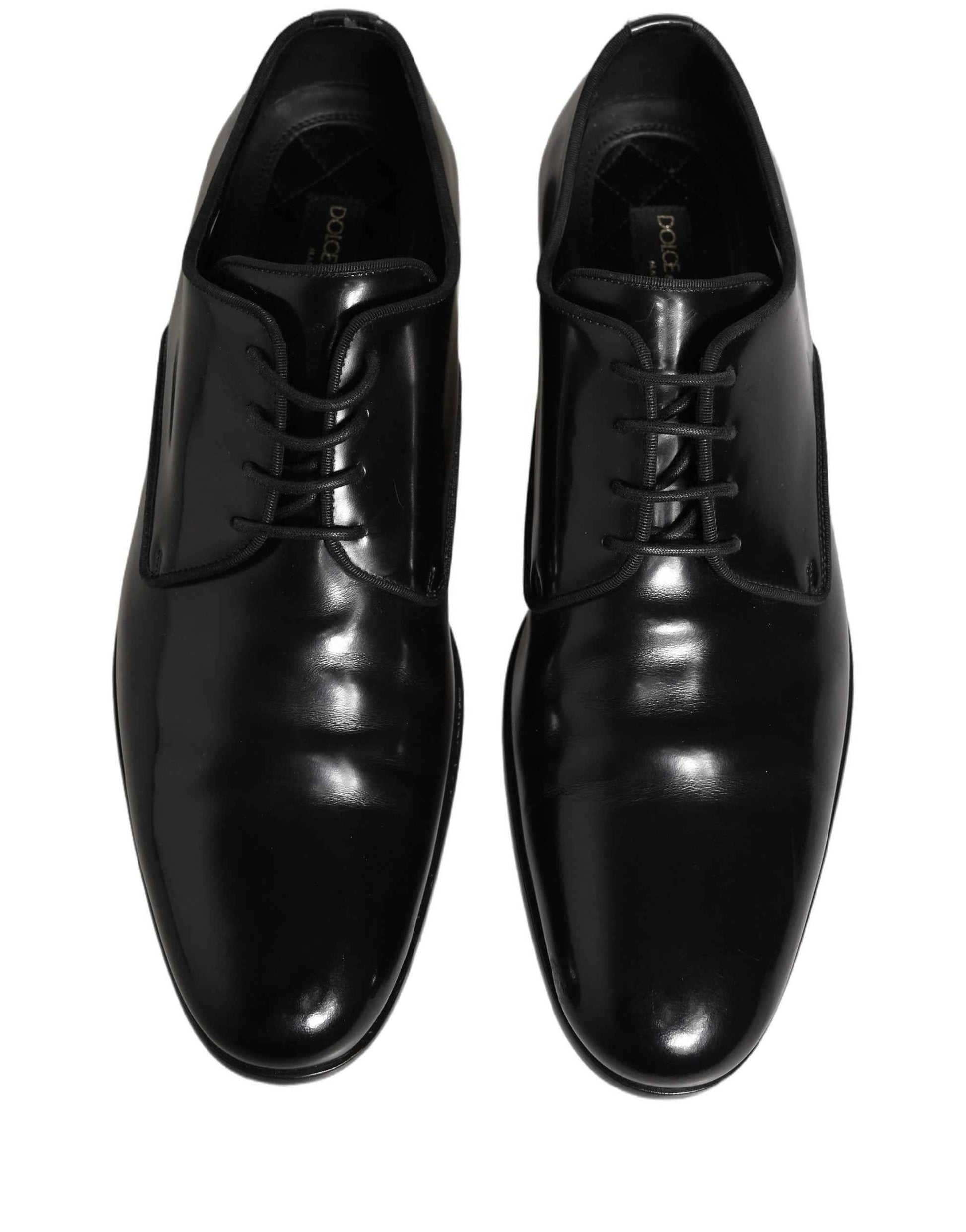Black Leather Men Derby Dress Formal Shoes