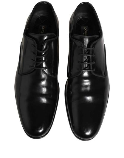 Black Leather Men Derby Dress Formal Shoes
