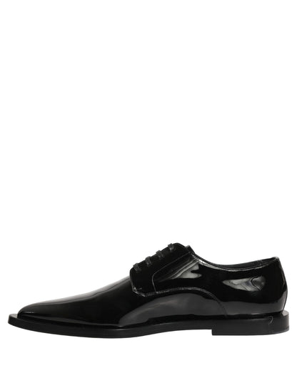 Black Leather Men Derby Dress Formal Shoes