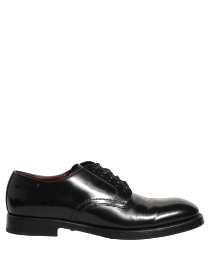 Black Leather Derby Dress Men Formal Shoes