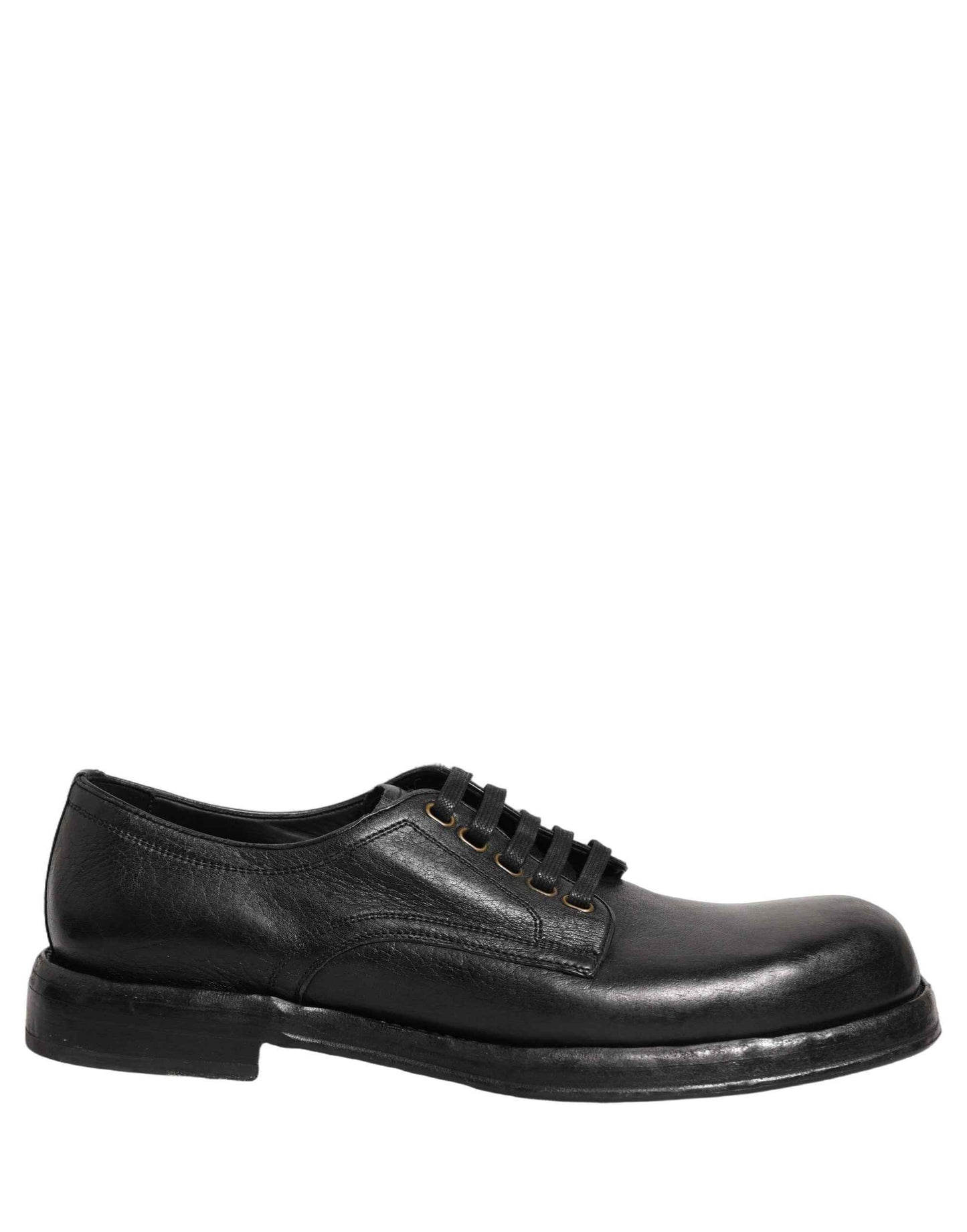 Black Leather Lace Up Derby Dress Men Shoes
