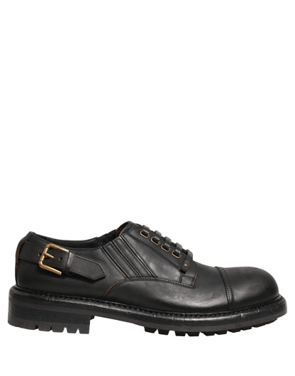Dress Black Leather Lace Up Derby Men Shoes