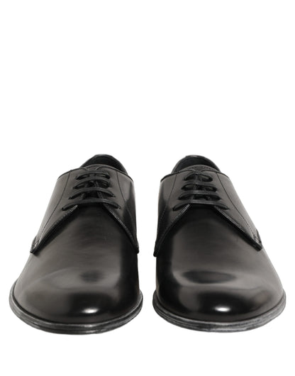 Dress Black Leather Lace Up Derby Men Shoes