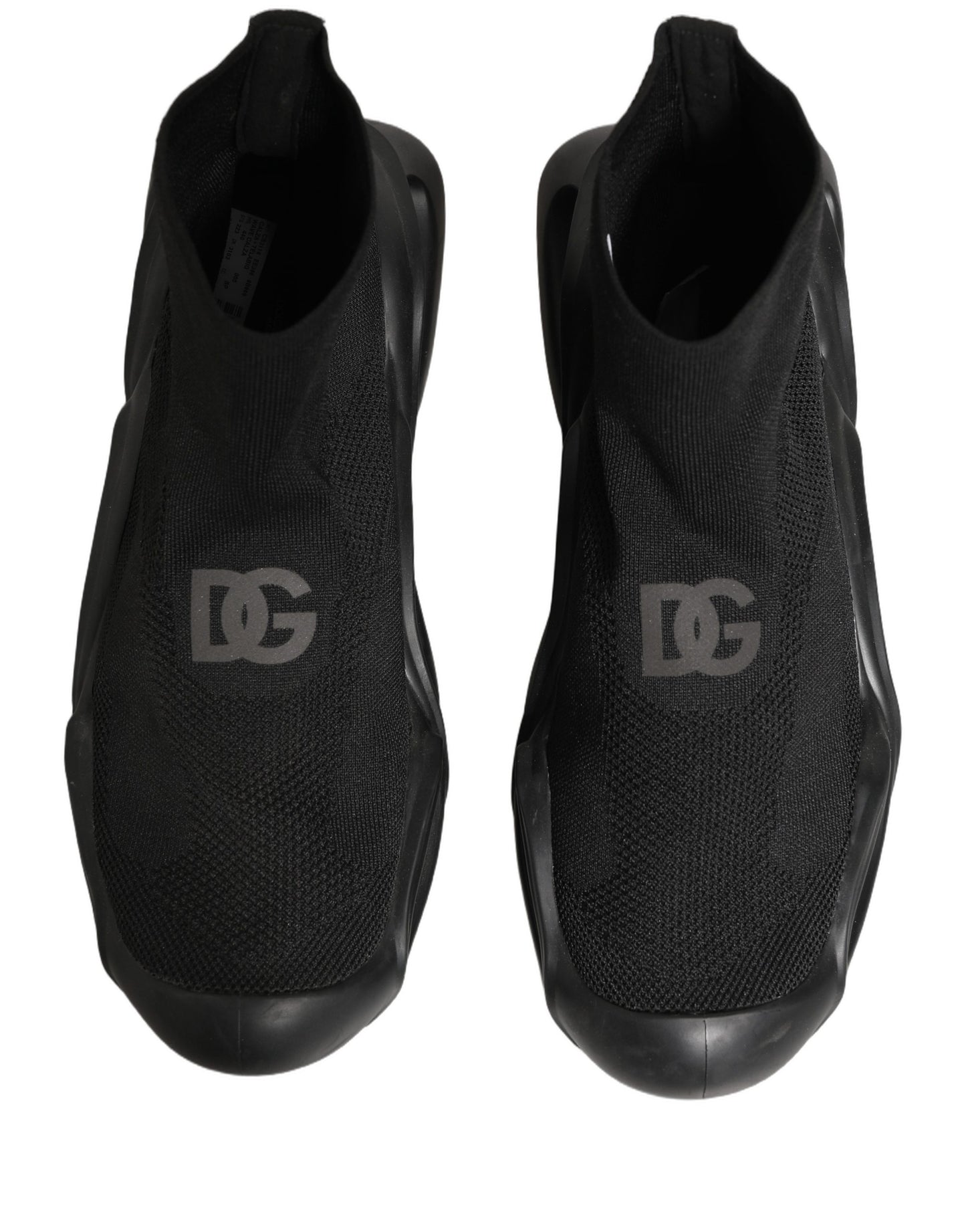 Black Slip On Wave Socks Men Sneakers Shoes