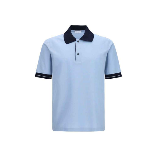 Blue Cotton Polo Shirt