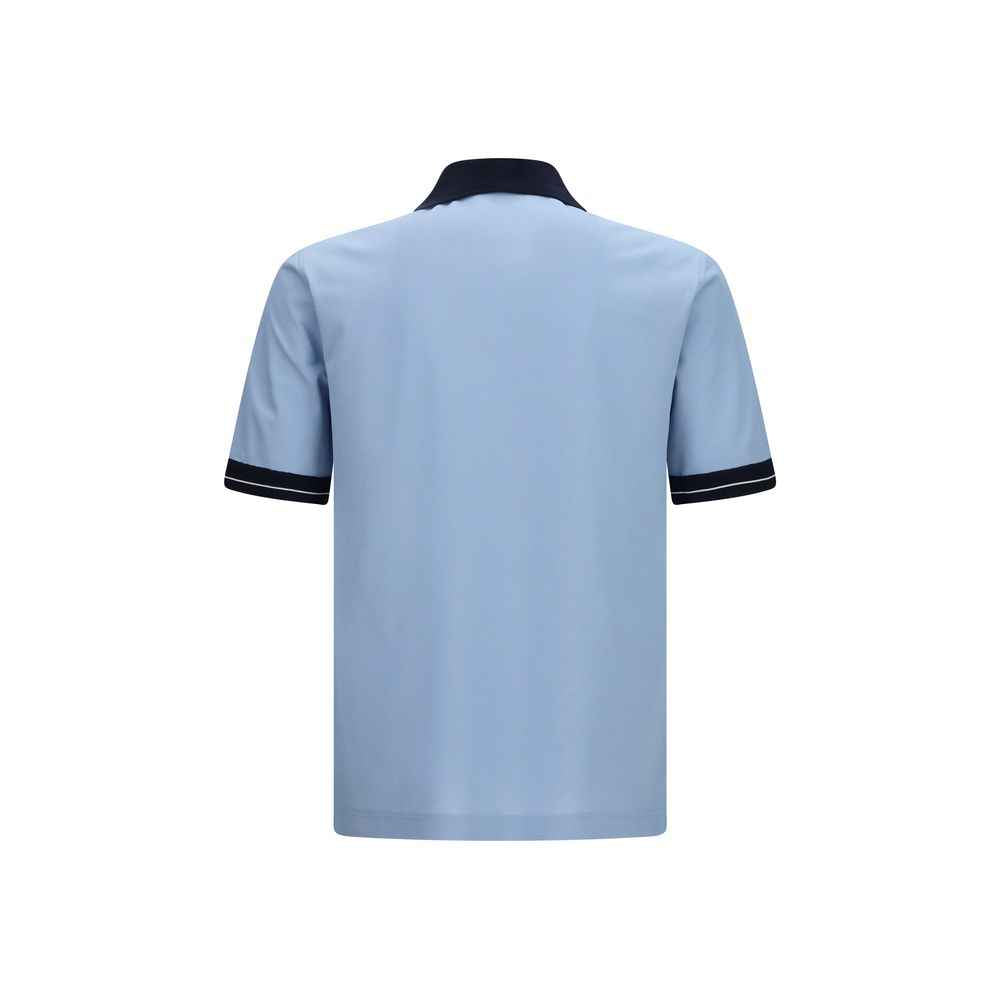 Blue Cotton Polo Shirt