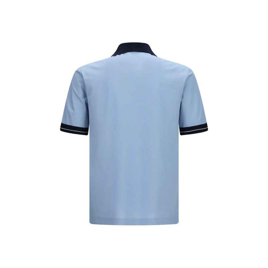 Blue Cotton Polo Shirt