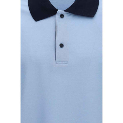 Blue Cotton Polo Shirt