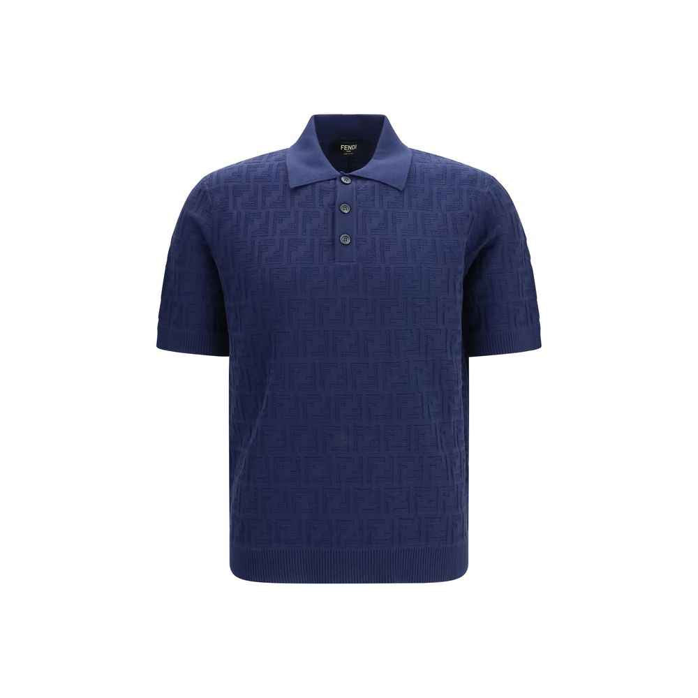 Blue Cotton Polo Shirt