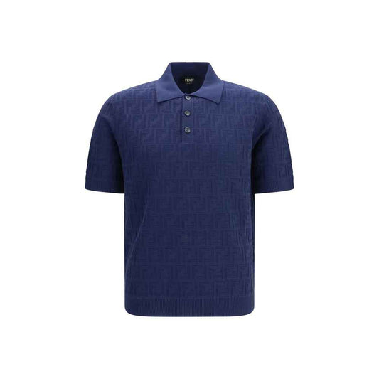 Blue Cotton Polo Shirt
