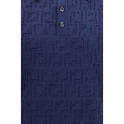 Blue Cotton Polo Shirt