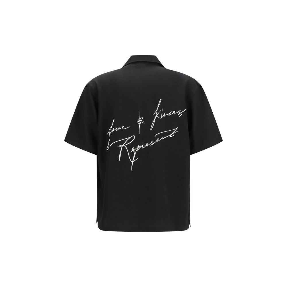 Black Lyocell Pattern Shirt