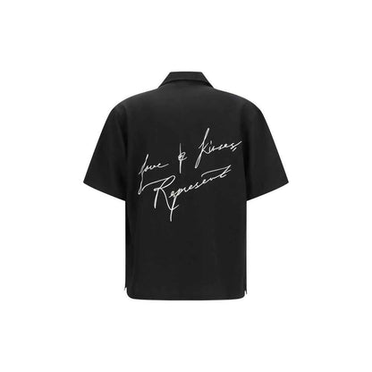 Black Lyocell Pattern Shirt