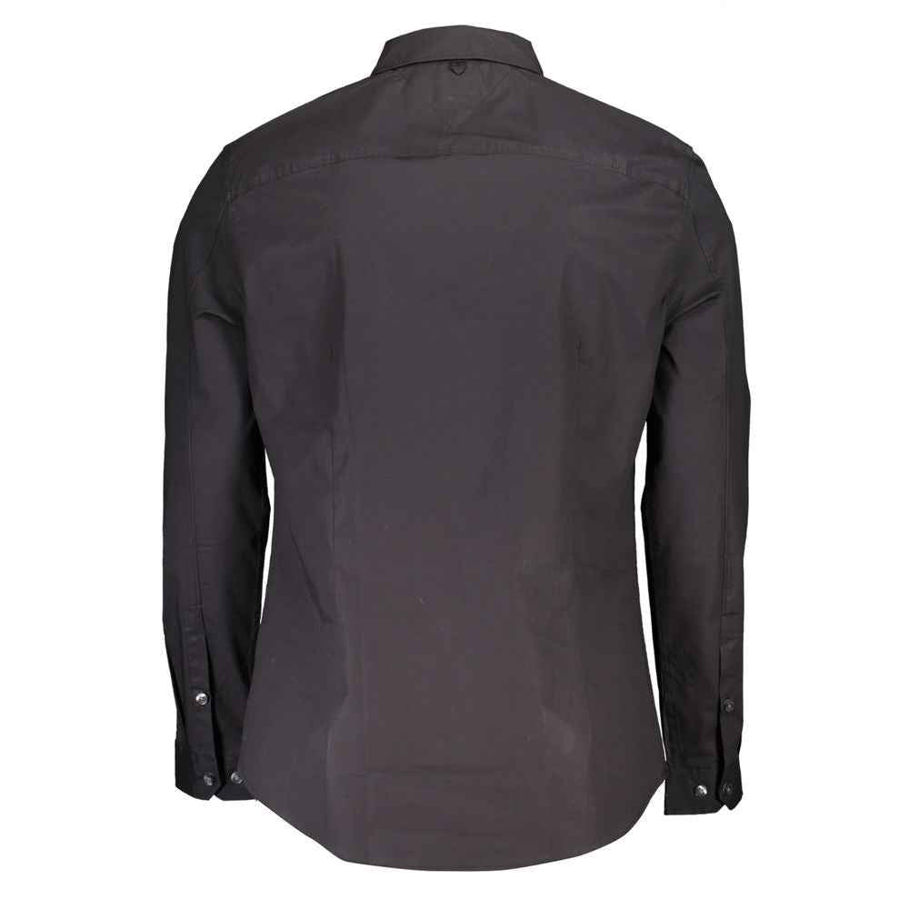 Black Cotton Men's Shirt
