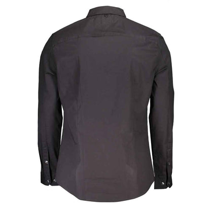 Black Cotton Men's Shirt