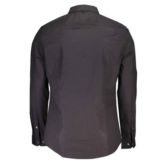 Black Cotton Men's Shirt