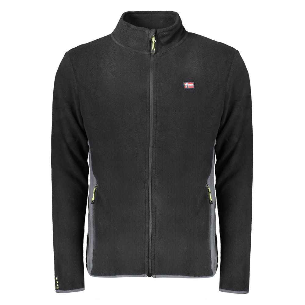 Black Polyester Mens Sweatshirt